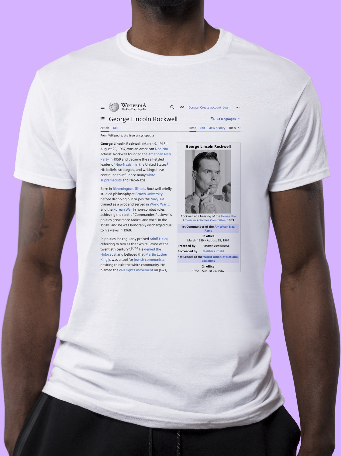 George_Lincoln_Rockwell Wikipedia Shirt