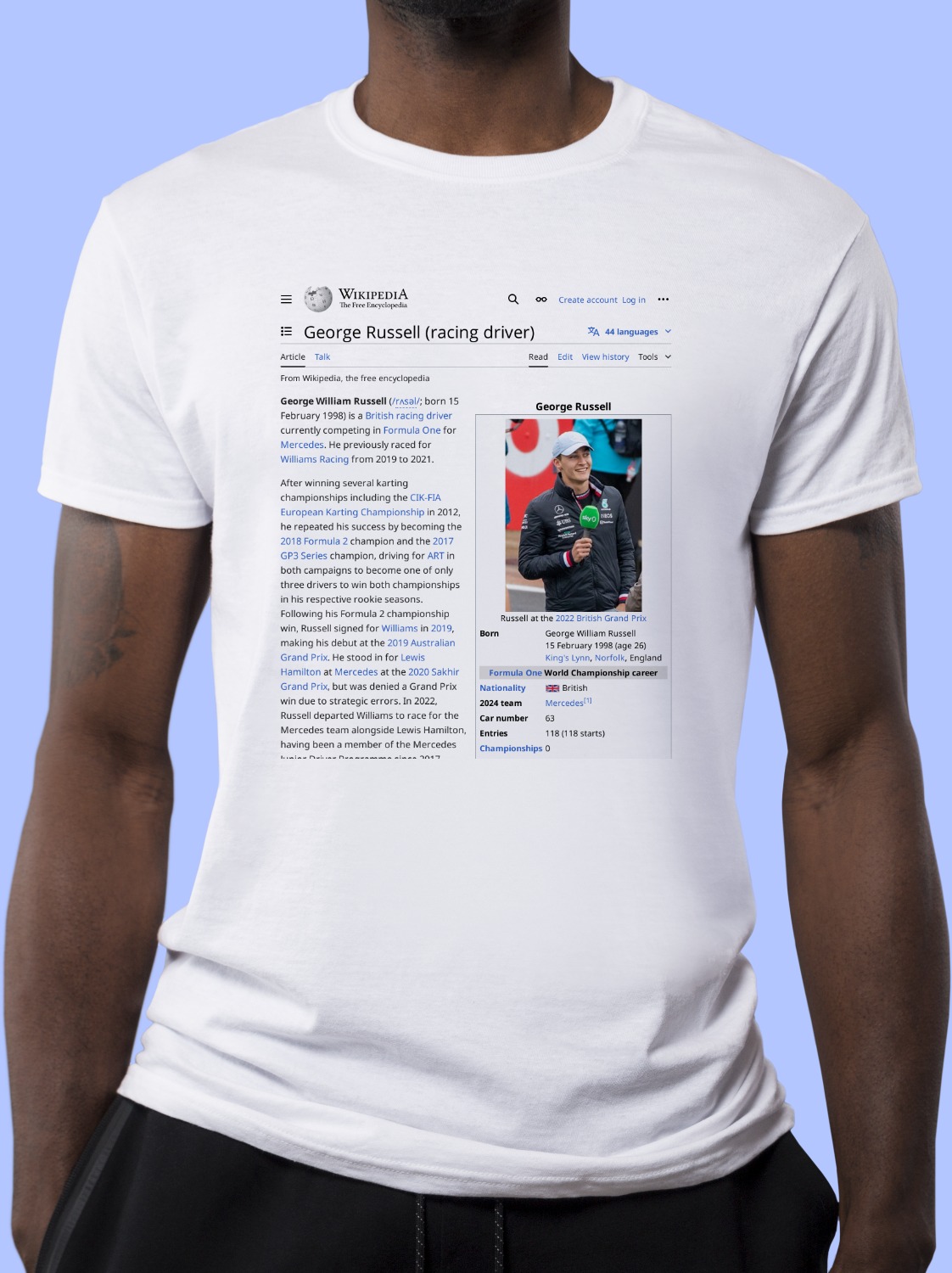 George_Russell_(racing_driver) Wikipedia Shirt