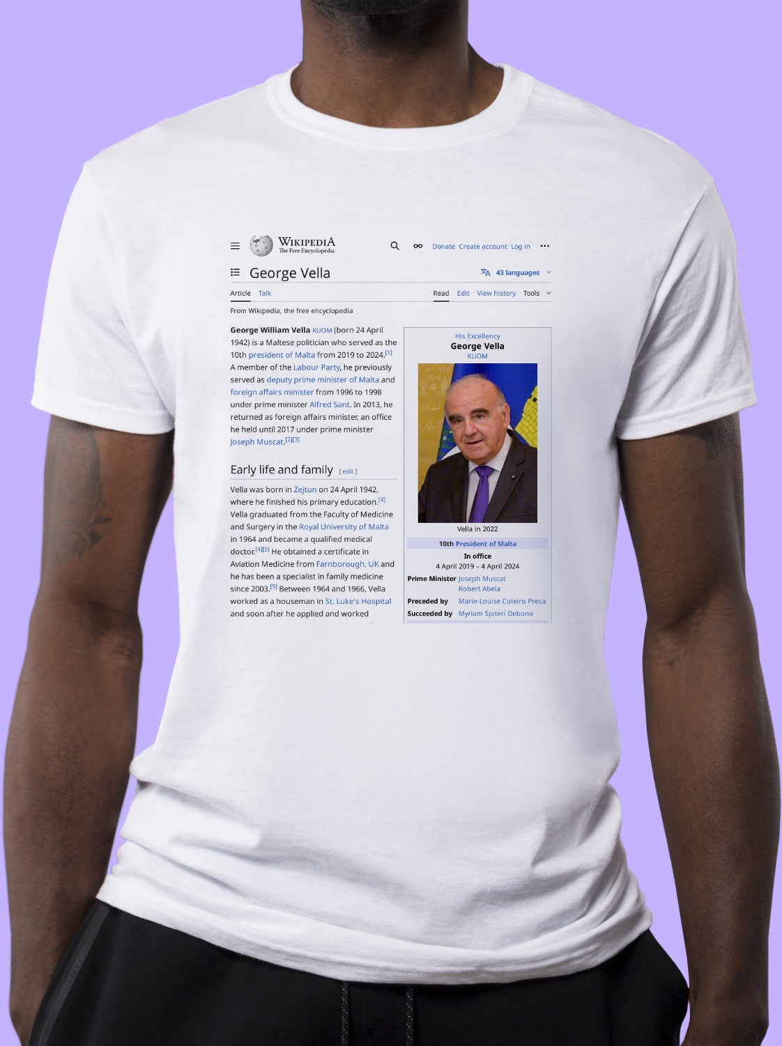 George_Vella Wikipedia Shirt