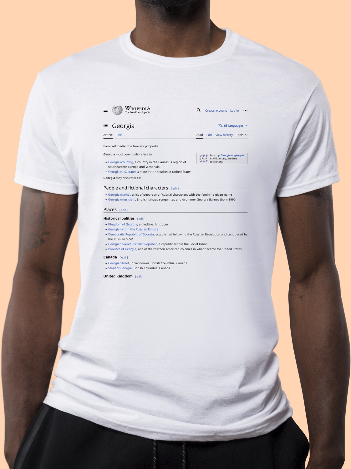 Georgia Wikipedia Shirt