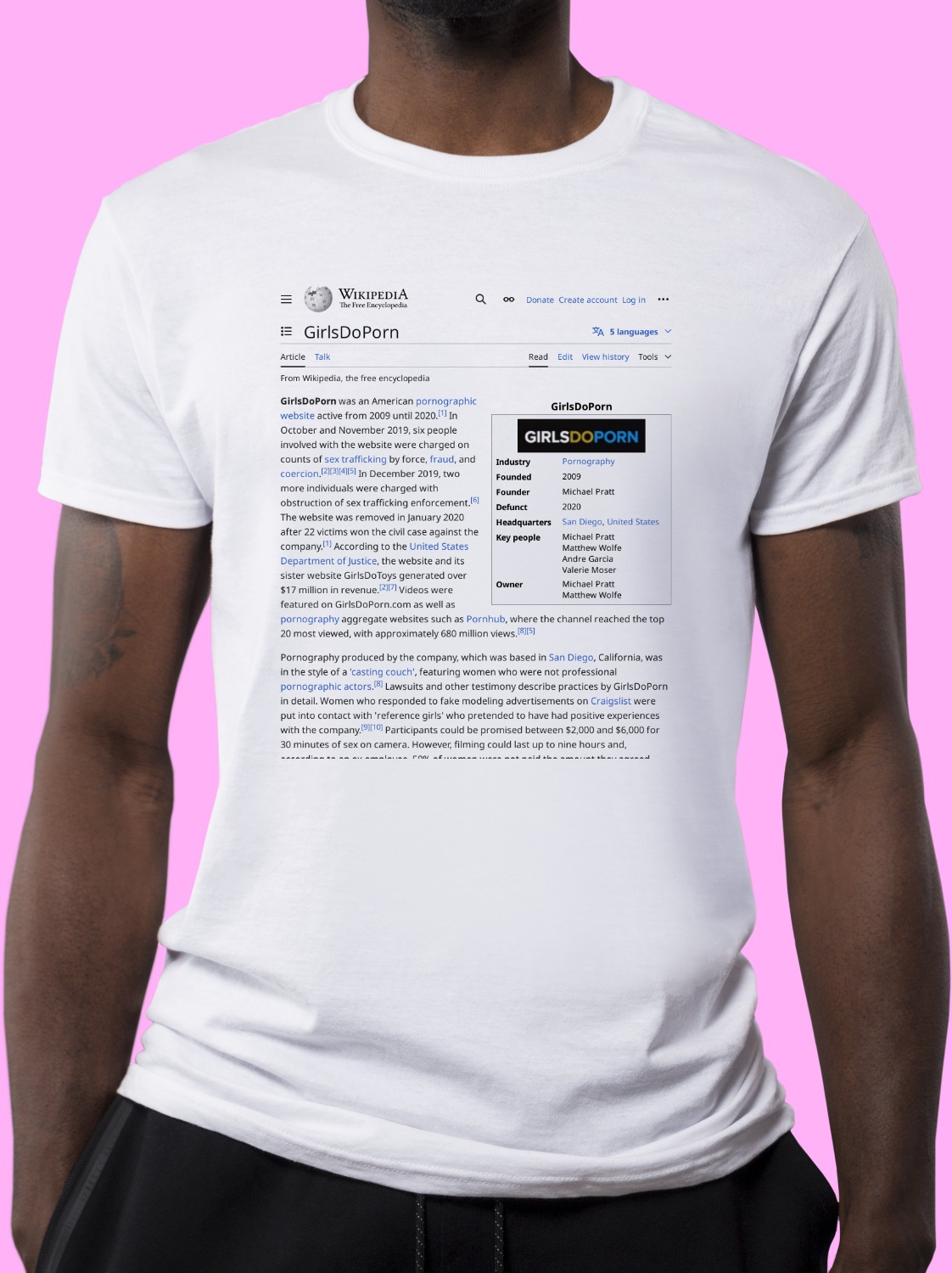 GirlsDoPorn Wikipedia Shirt