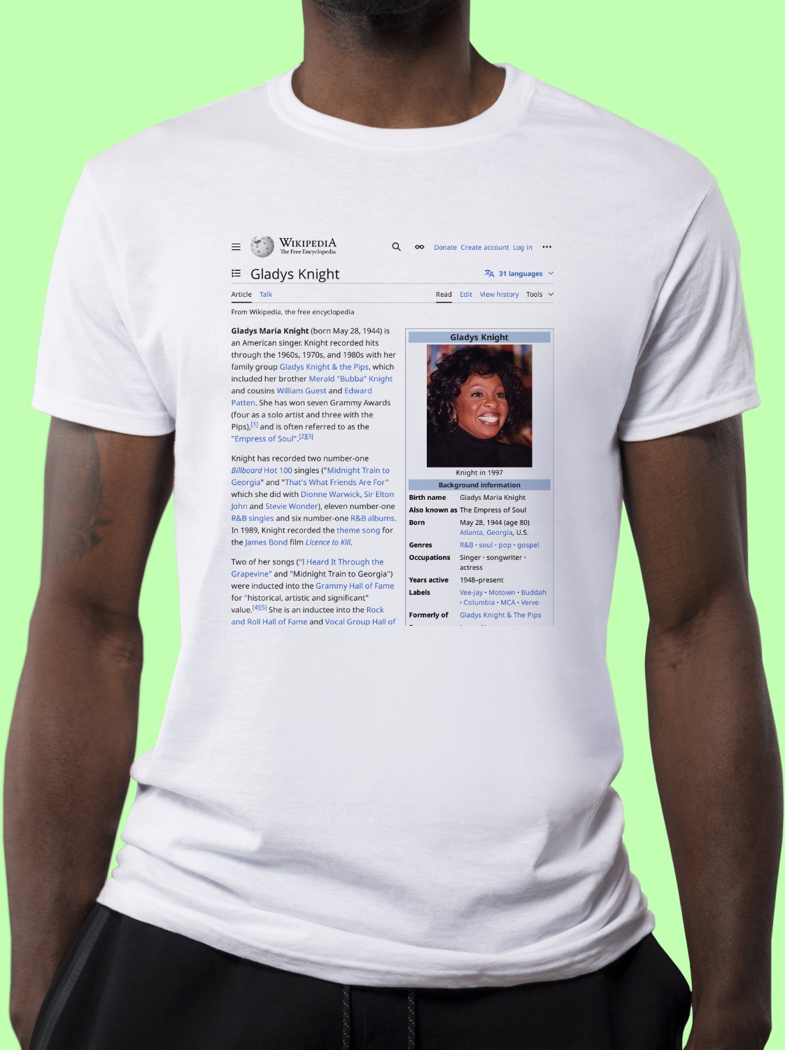 gladys knight t shirt
