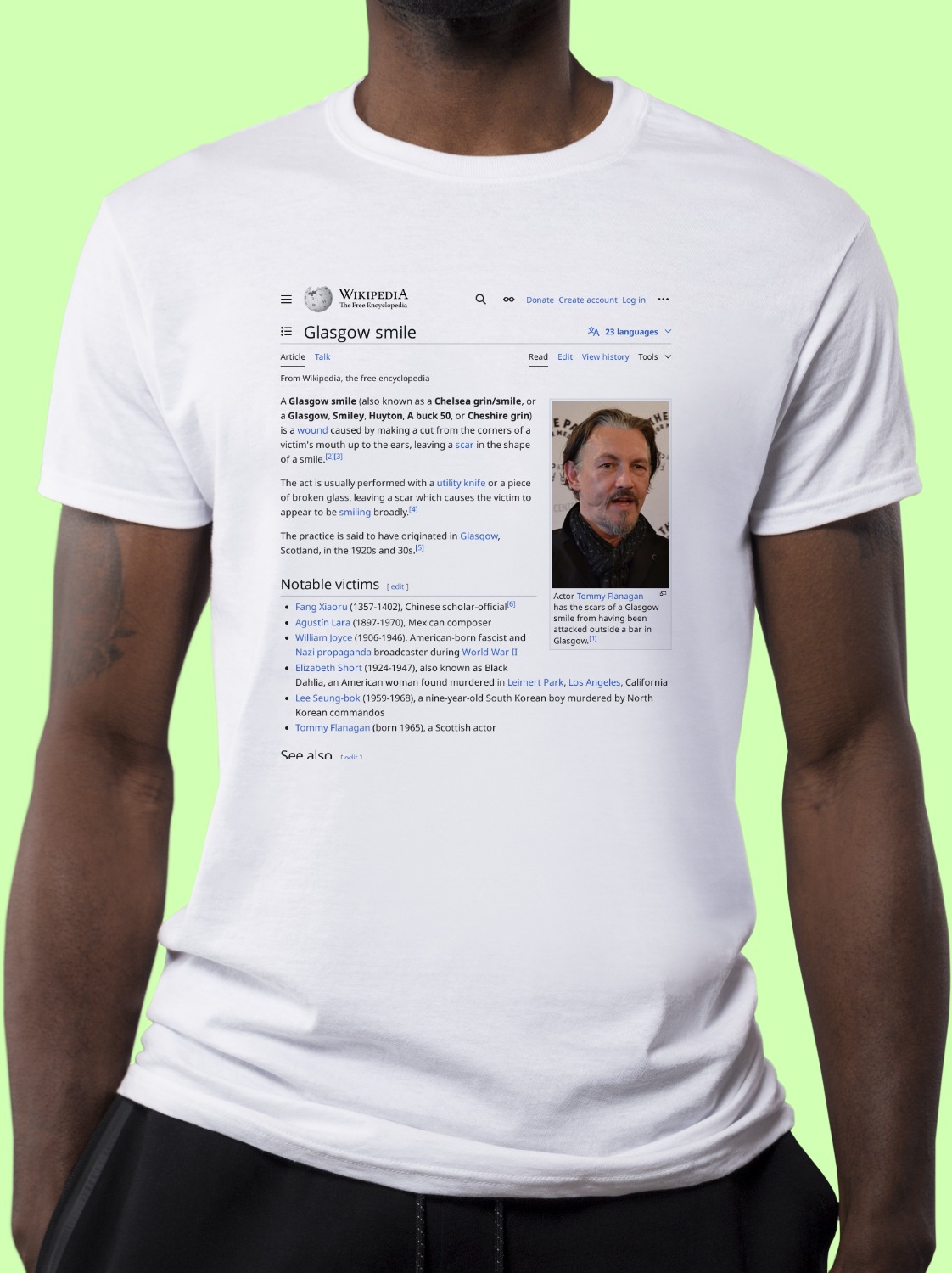 Glasgow_smile Wikipedia Shirt