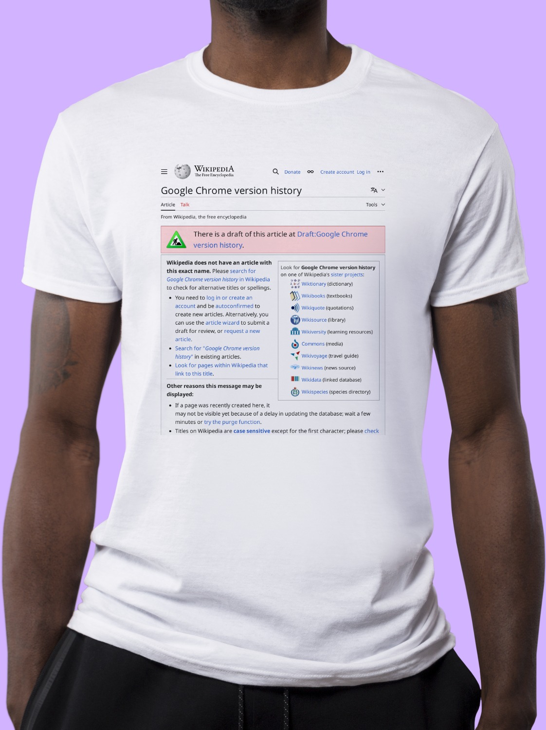 Google_Chrome_version_history Wikipedia Shirt