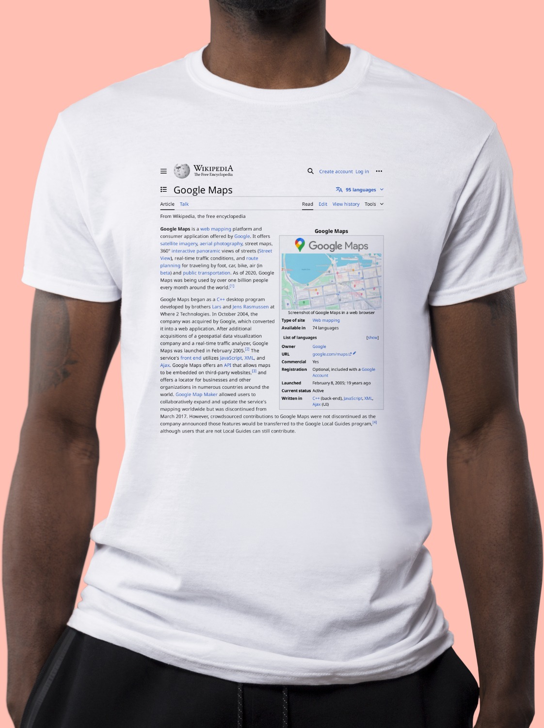 Google_Maps Wikipedia Shirt