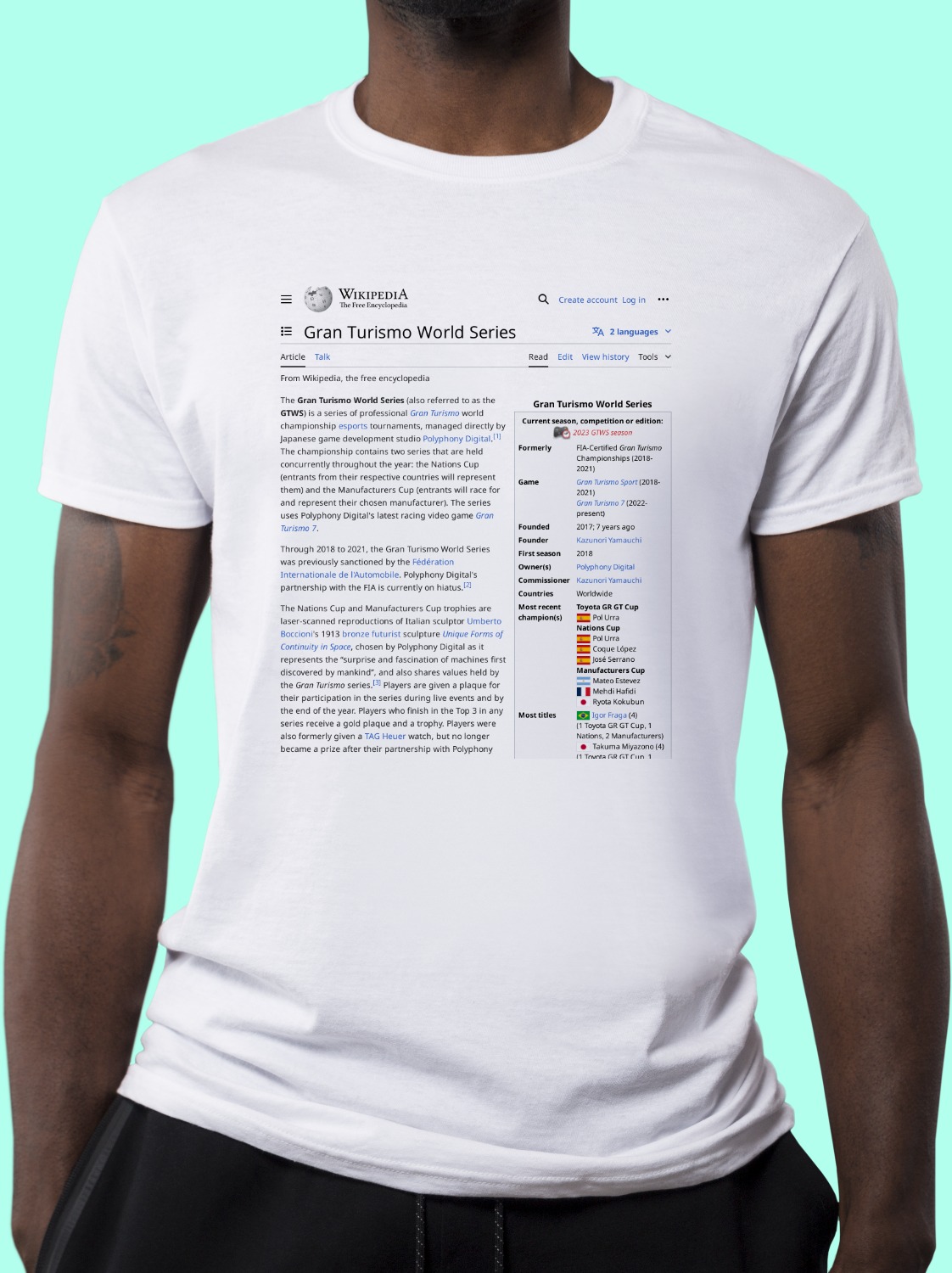 Gran_Turismo_World_Series Wikipedia Shirt