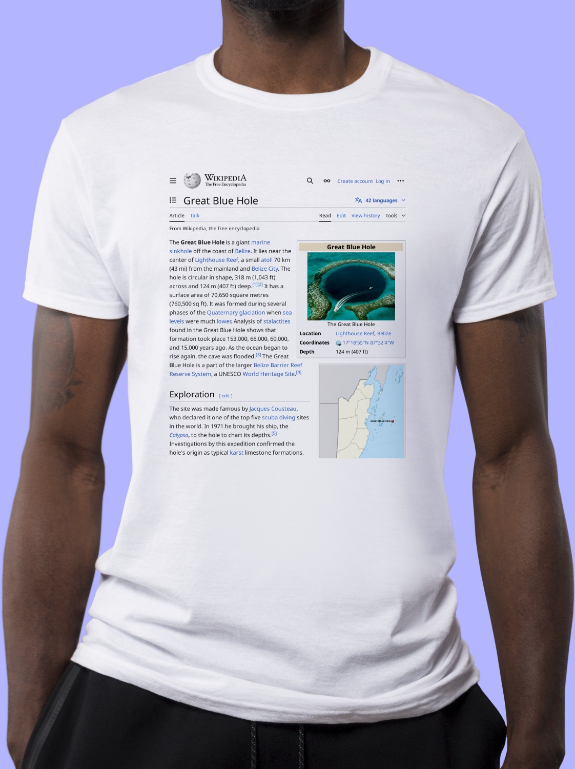 Great_Blue_Hole Wikipedia Shirt