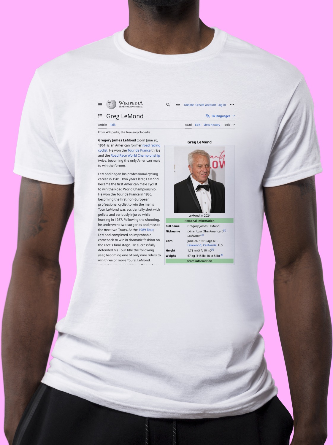 Greg_LeMond Wikipedia Shirt