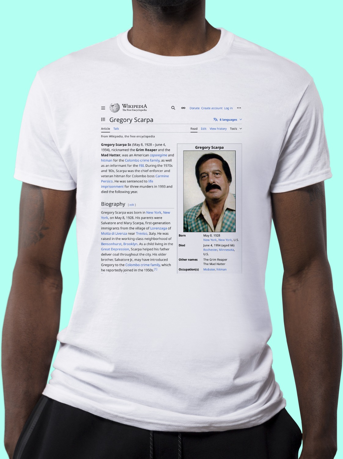 Gregory_Scarpa Wikipedia Shirt
