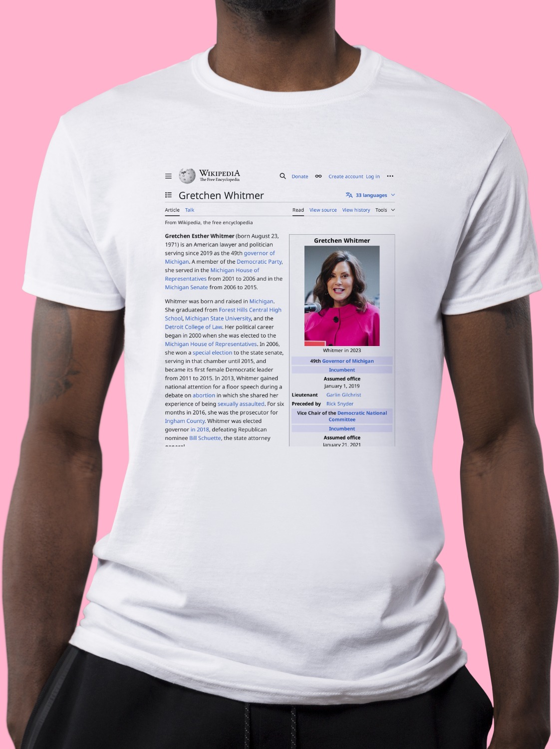 Gretchen_Whitmer Wikipedia Shirt