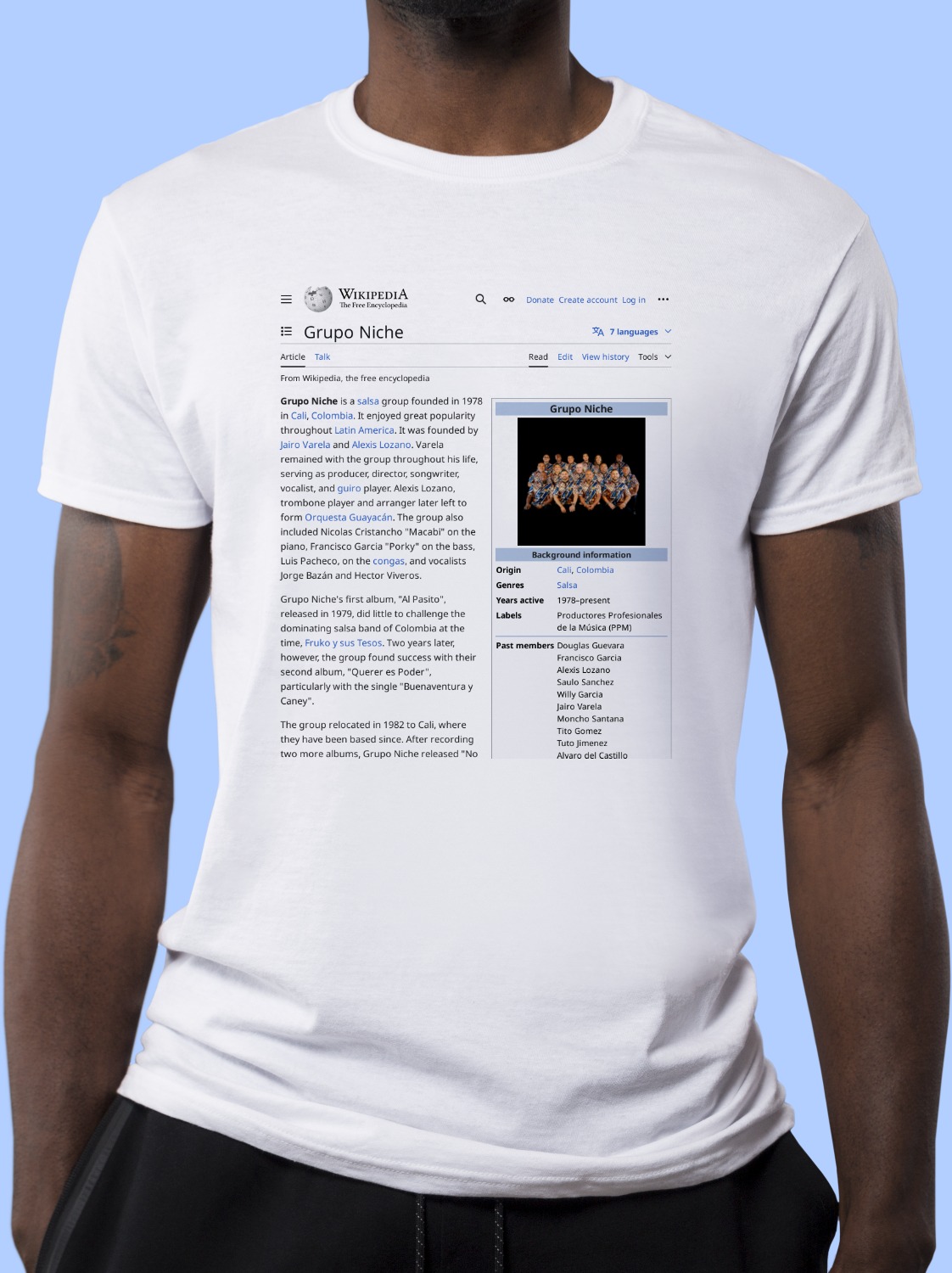 Grupo_Niche Wikipedia Shirt