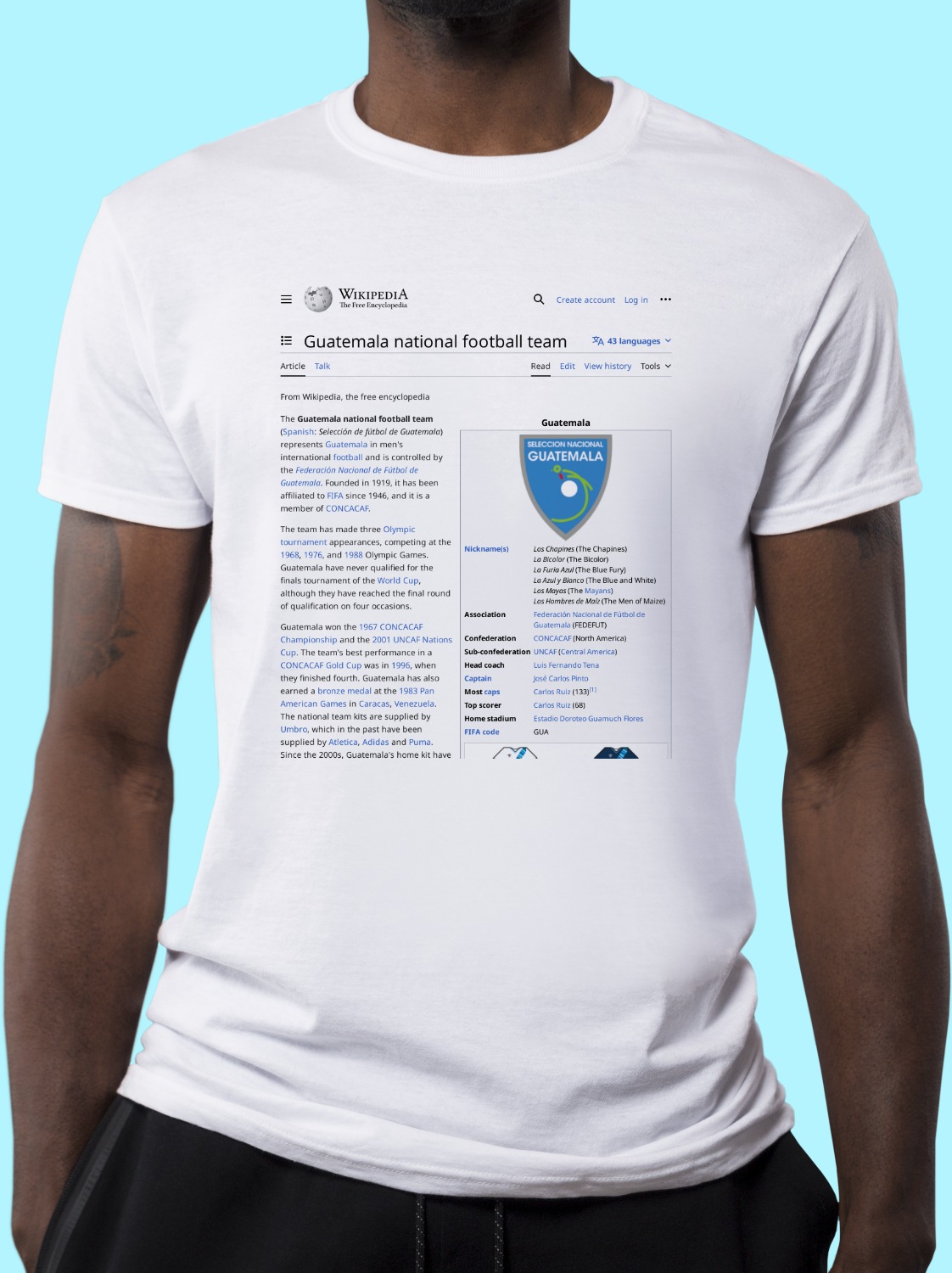 Guatemala_national_football_team Wikipedia Shirt