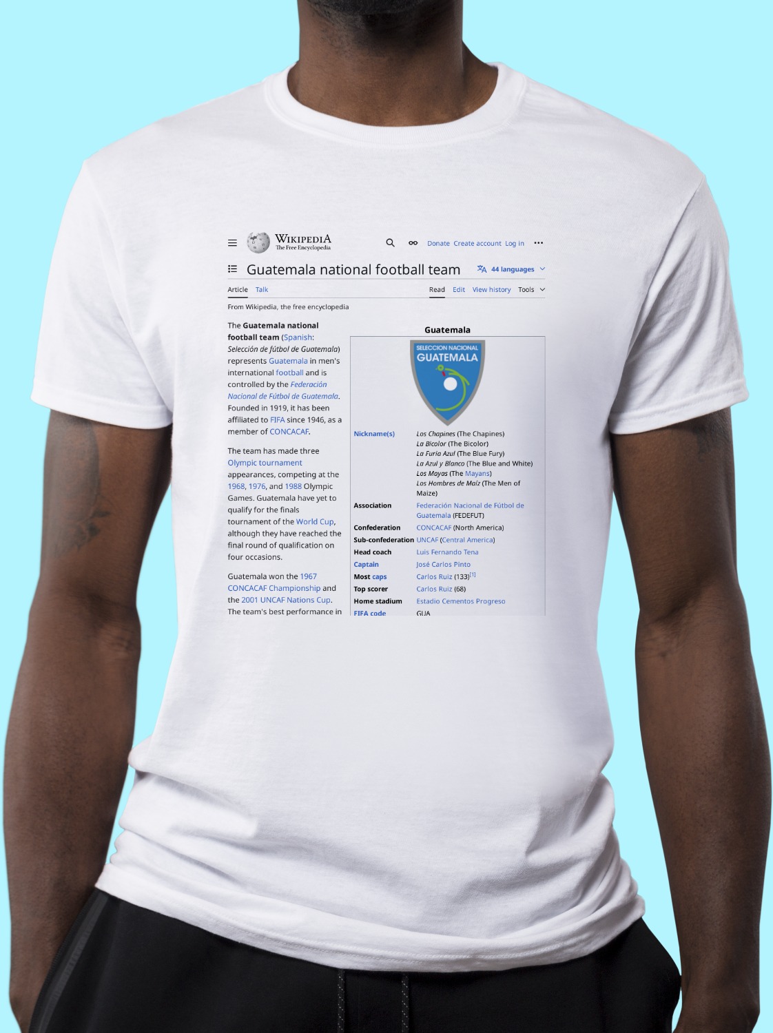 Guatemala_national_football_team Wikipedia Shirt