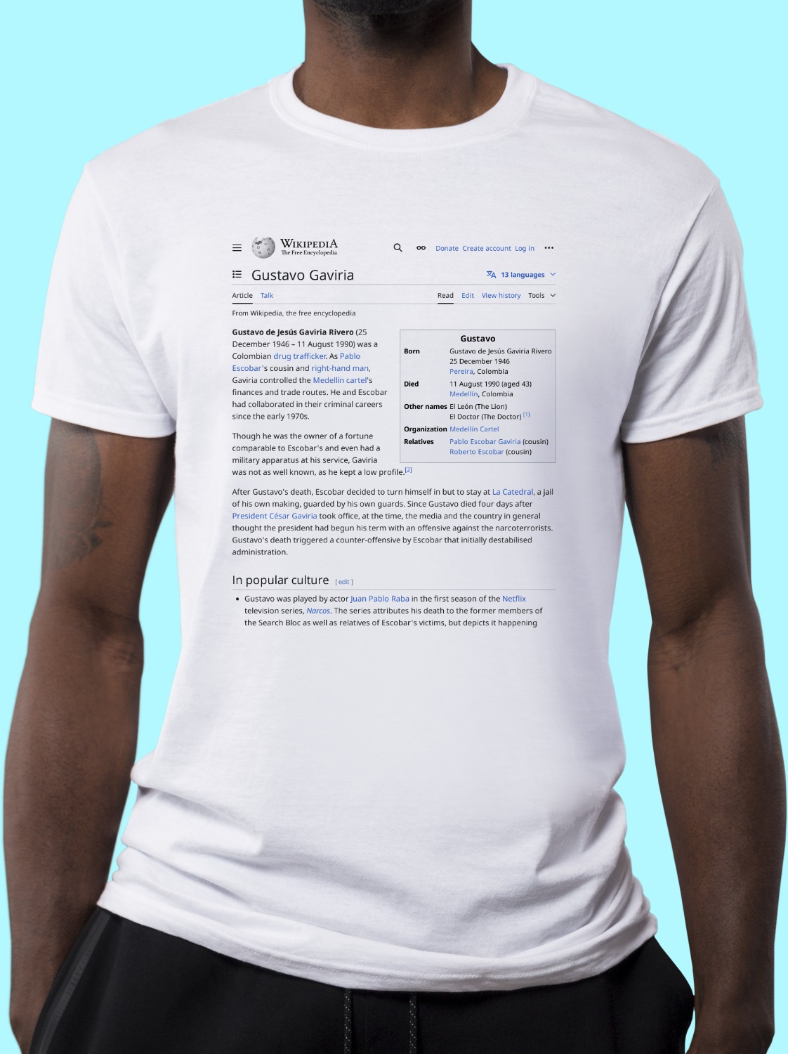 Gustavo_Gaviria Wikipedia Shirt