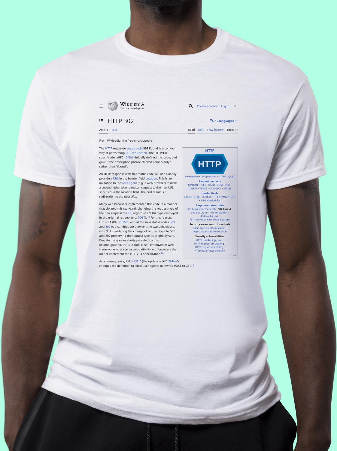 HTTP_302 Wikipedia Shirt