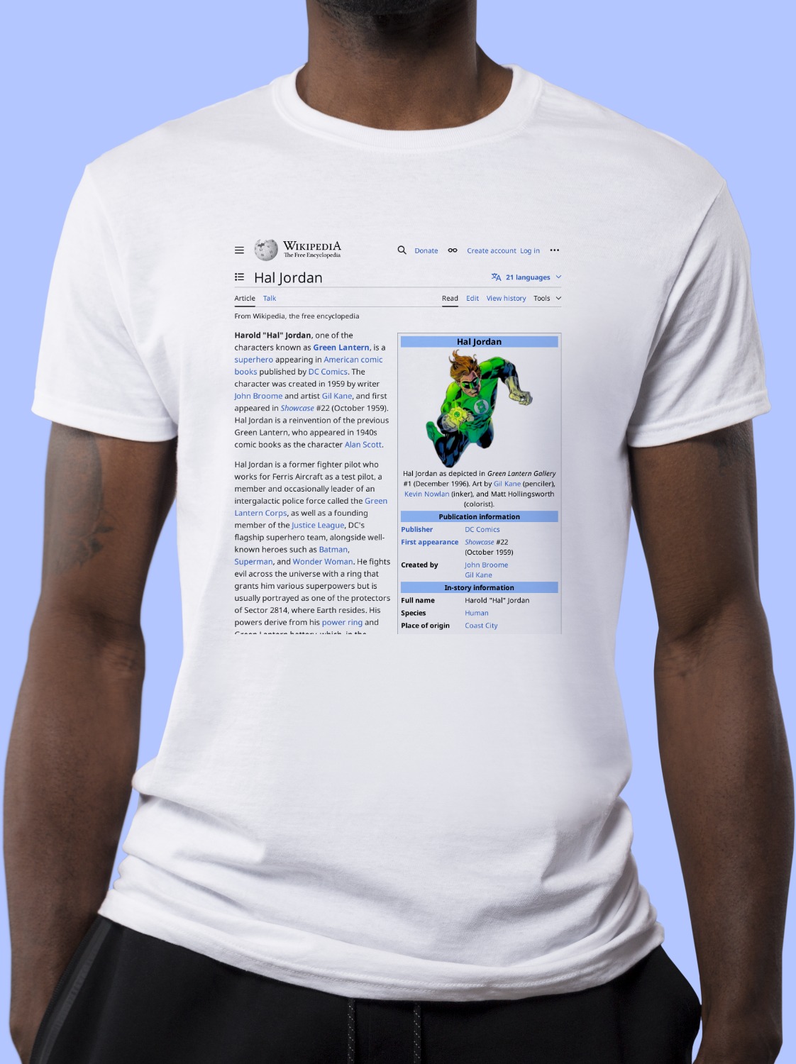 Hal_Jordan Wikipedia Shirt