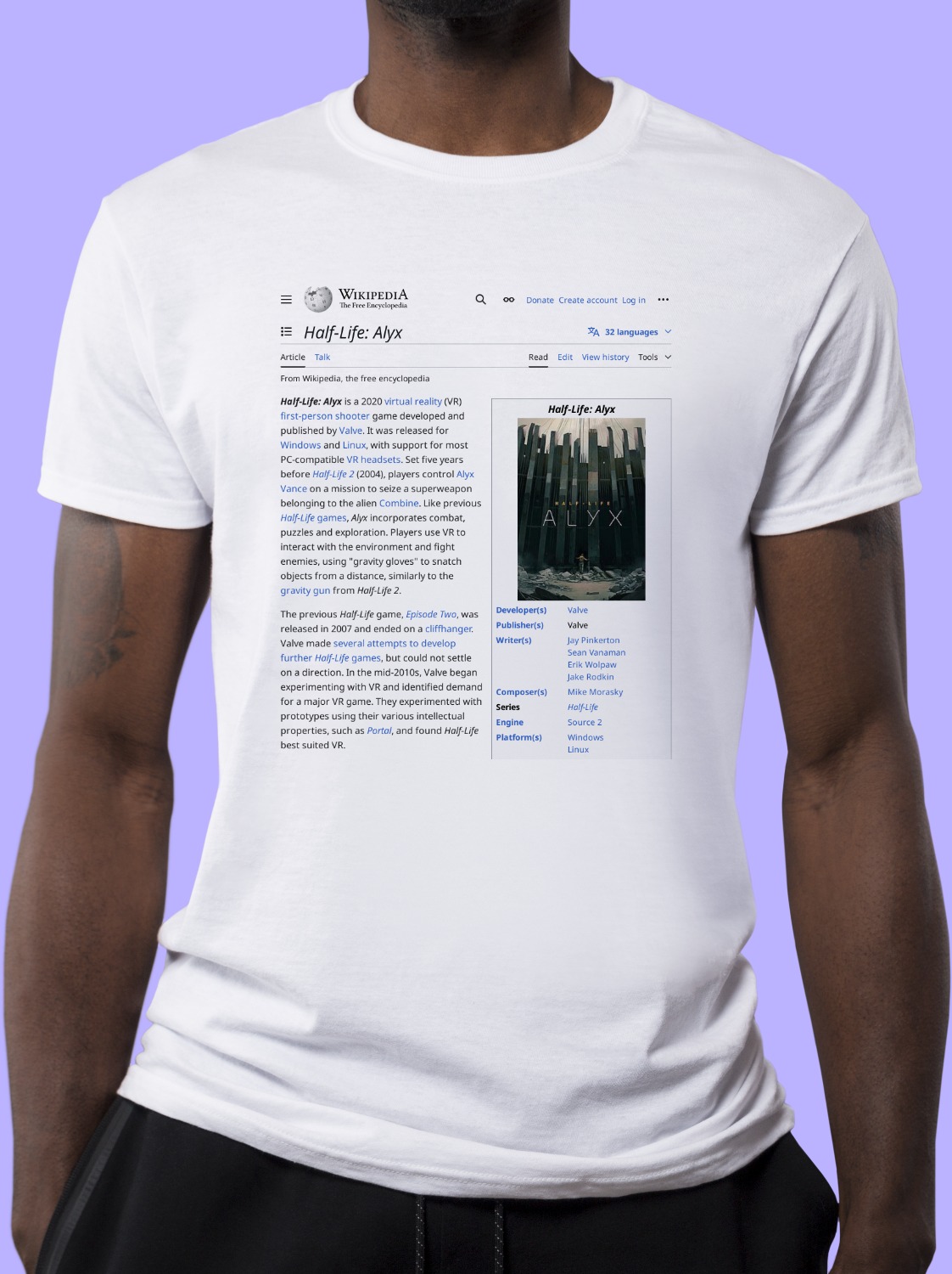 Half-Life:_Alyx Wikipedia Shirt