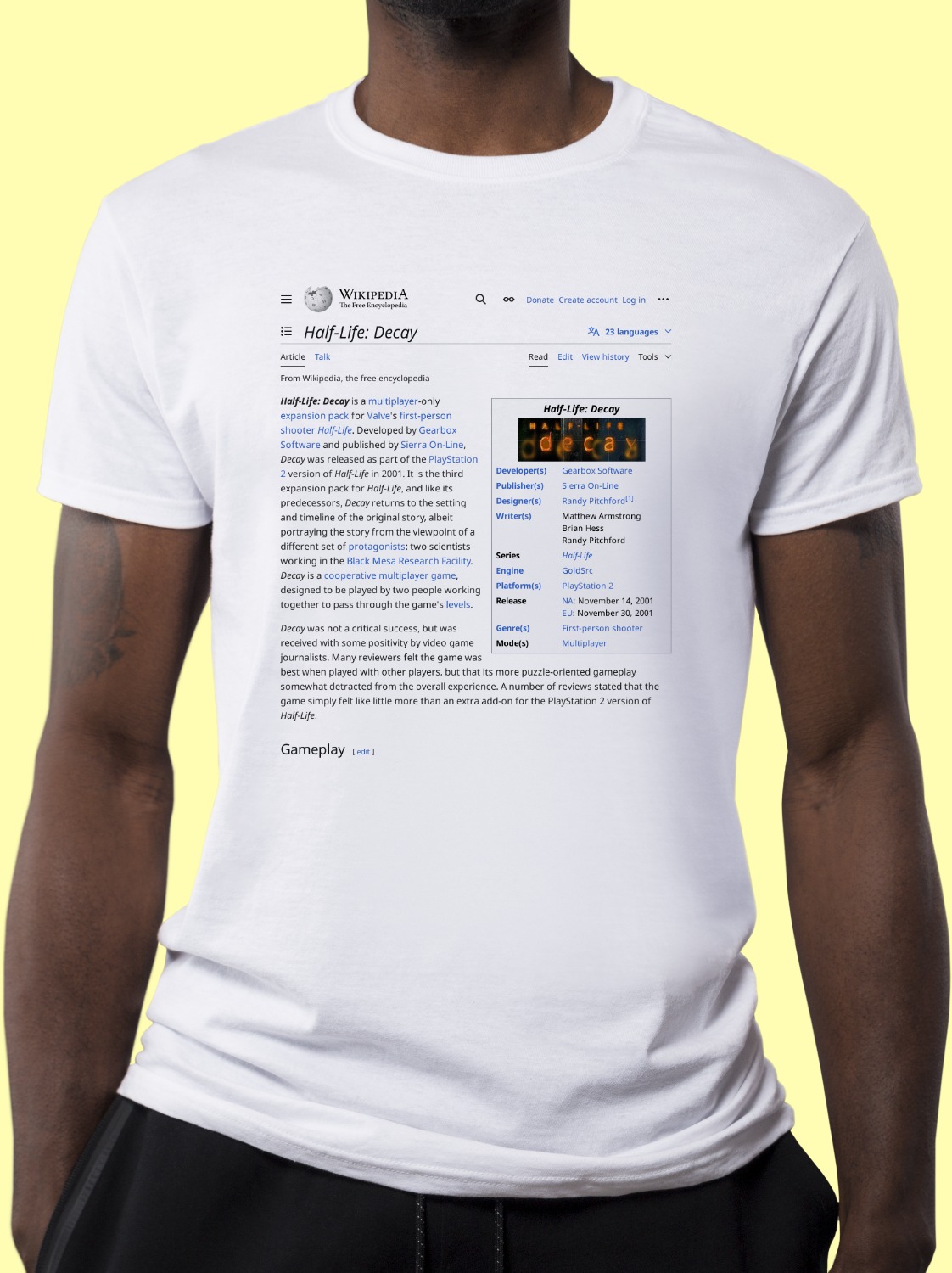 Half-Life:_Decay Wikipedia Shirt