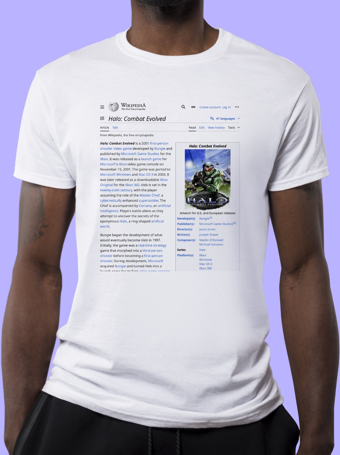 Halo:_Combat_Evolved Wikipedia Shirt