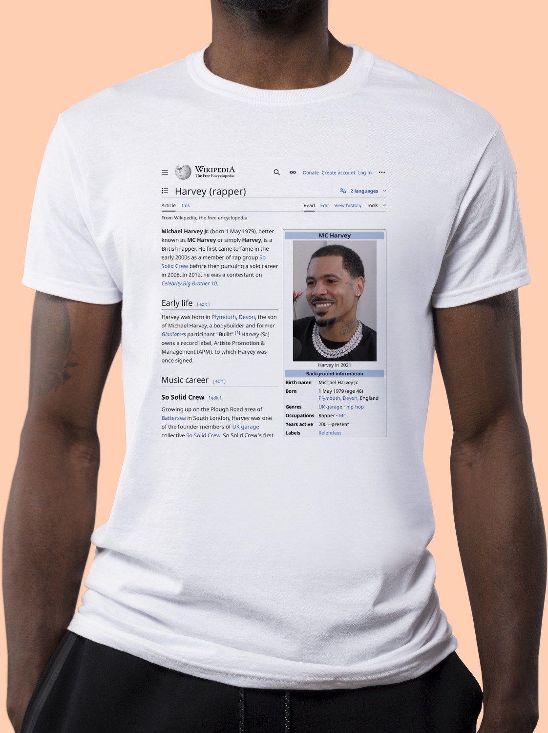 Harvey_(rapper) Wikipedia Shirt