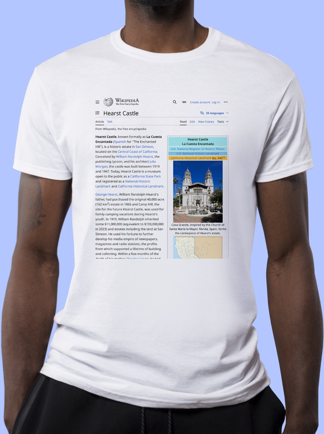 Hearst_Castle Wikipedia Shirt