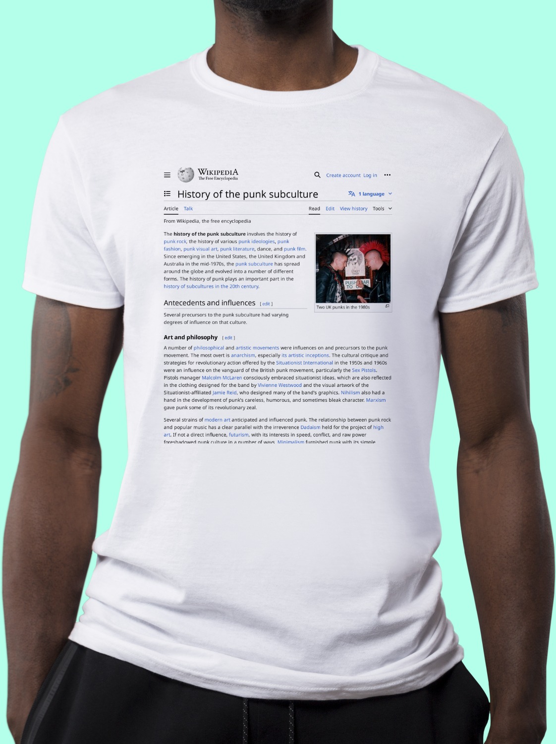 History_of_the_punk_subculture Wikipedia Shirt