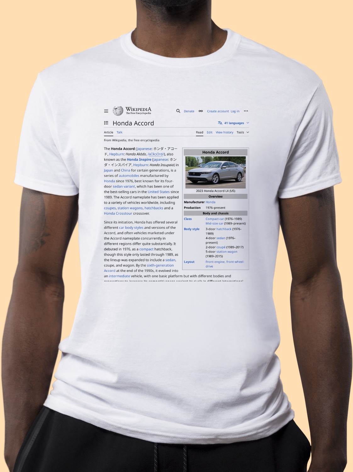 Honda_Accord Wikipedia Shirt