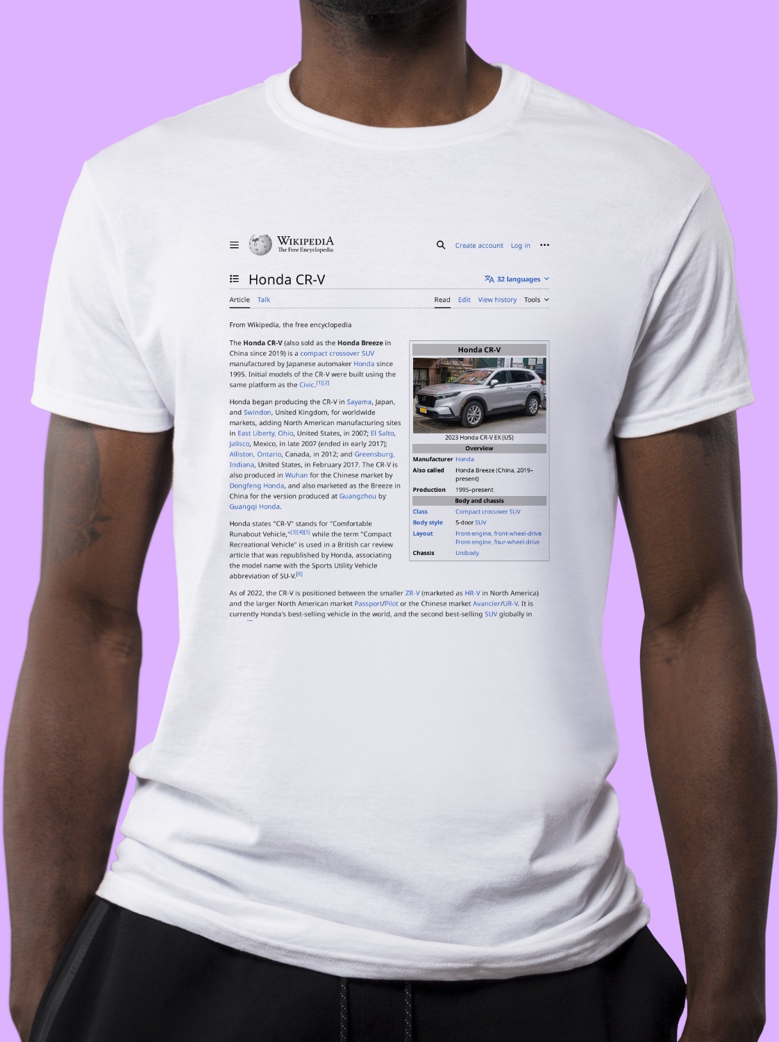 Honda_CR-V Wikipedia Shirt