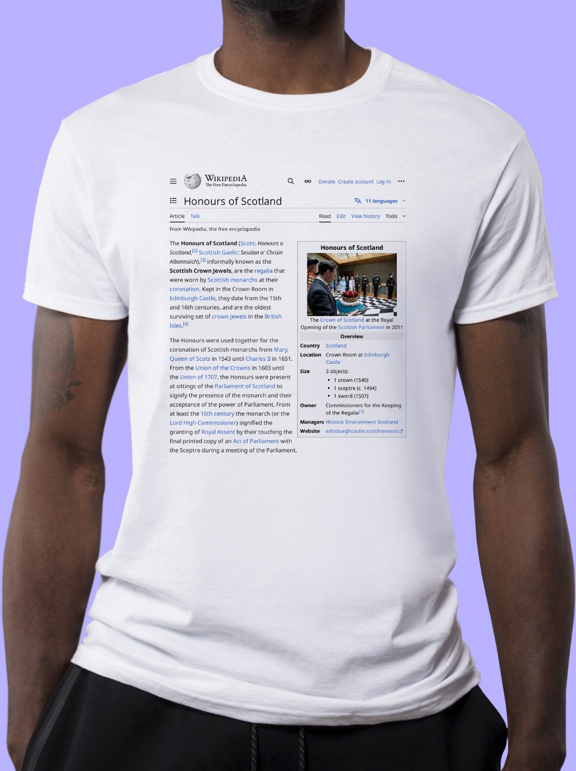 Honours_of_Scotland Wikipedia Shirt