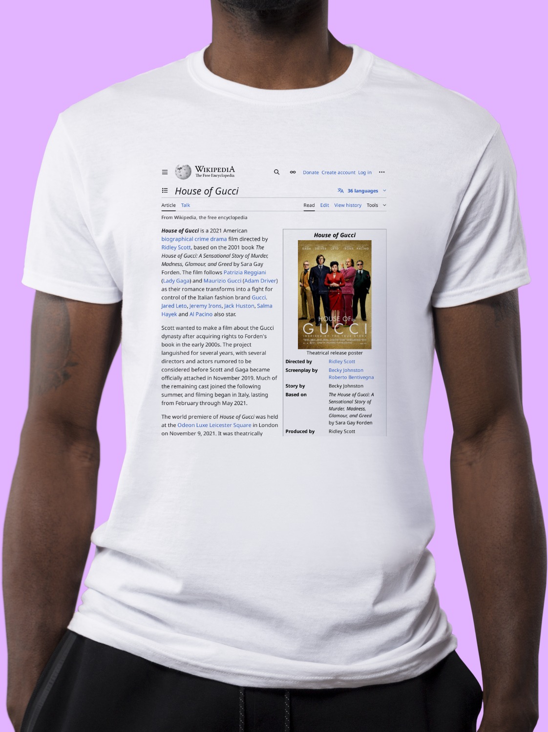 House_of_Gucci Wikipedia Shirt