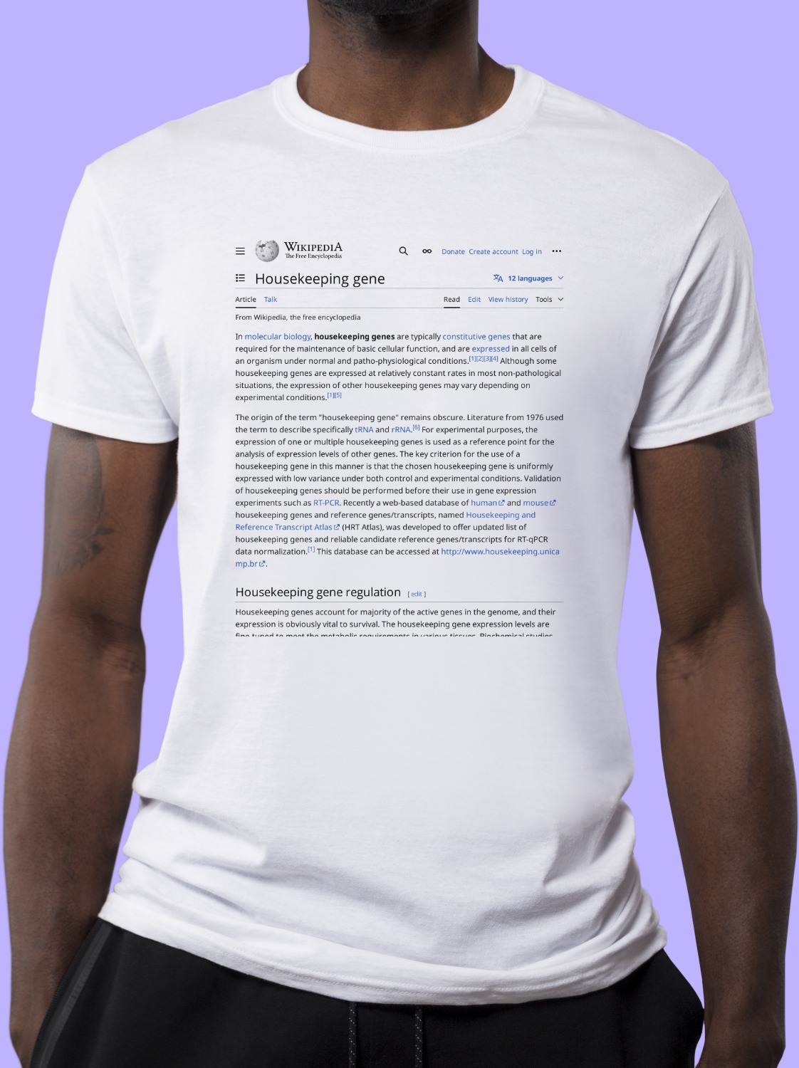 Housekeeping_gene Wikipedia Shirt