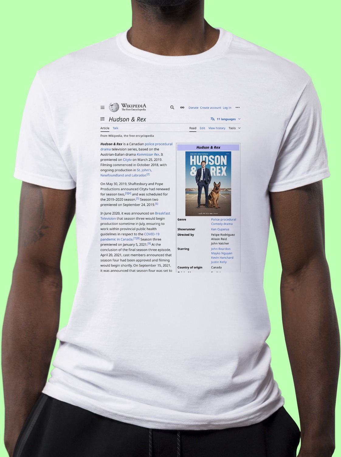 Hudson_&_Rex Wikipedia Shirt