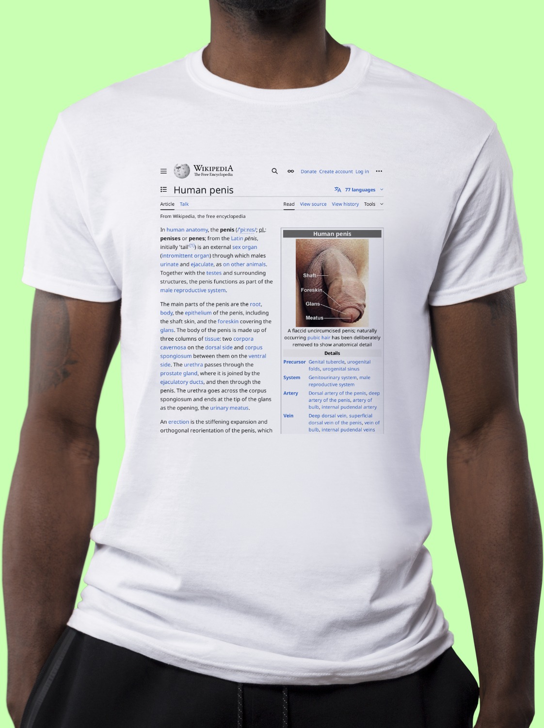 Human_penis Wikipedia Shirt