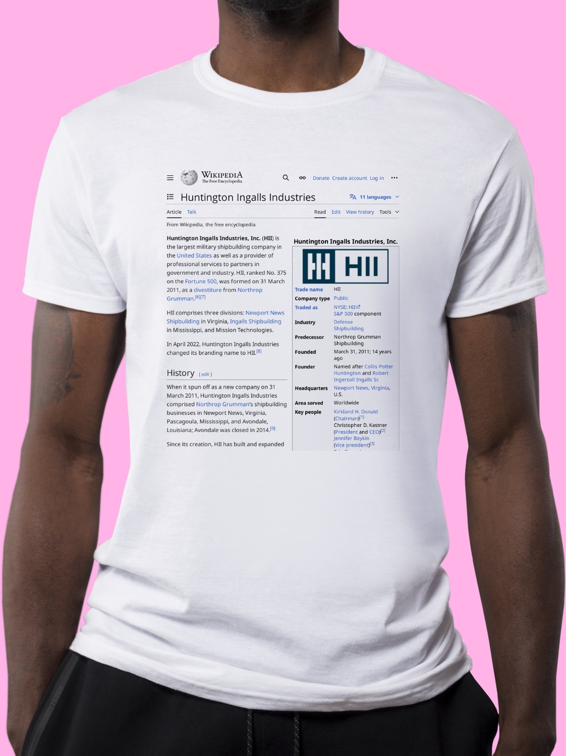 Huntington_Ingalls_Industries Wikipedia Shirt