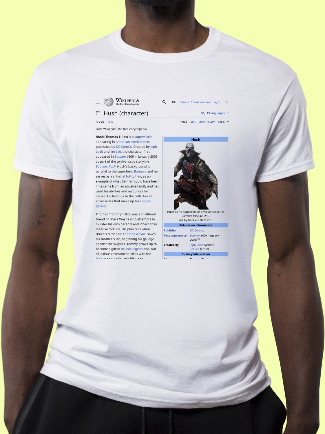 Hush_(character) Wikipedia Shirt