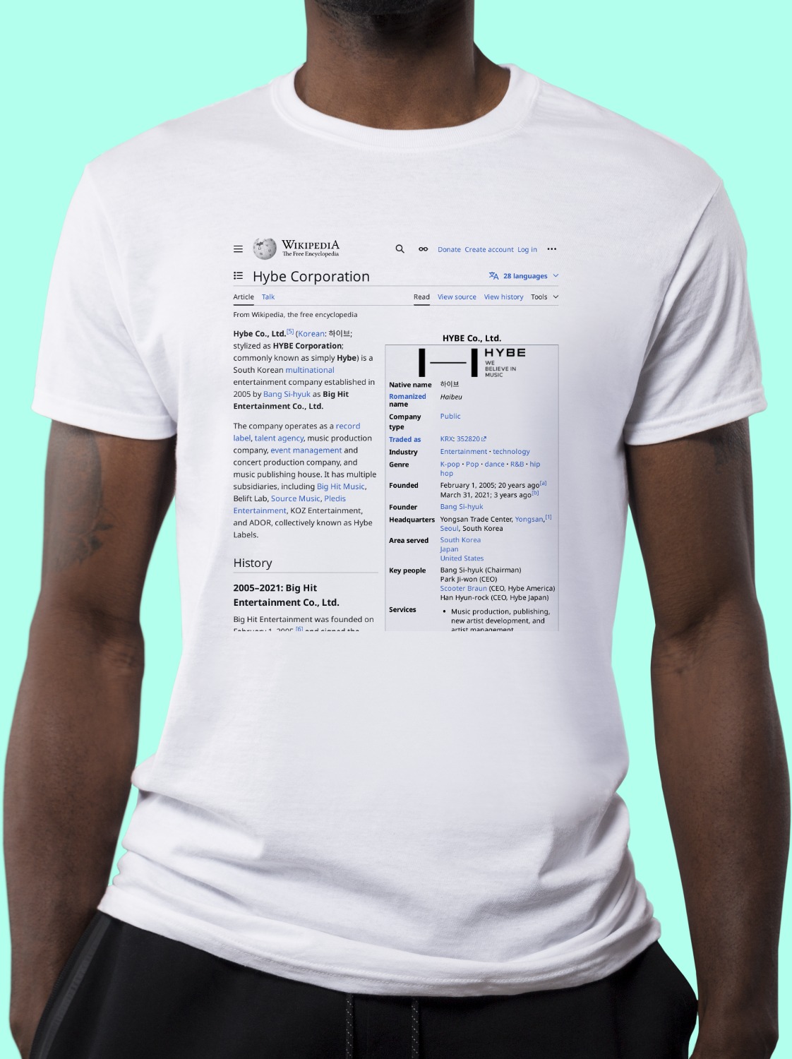 Hybe_Corporation Wikipedia Shirt