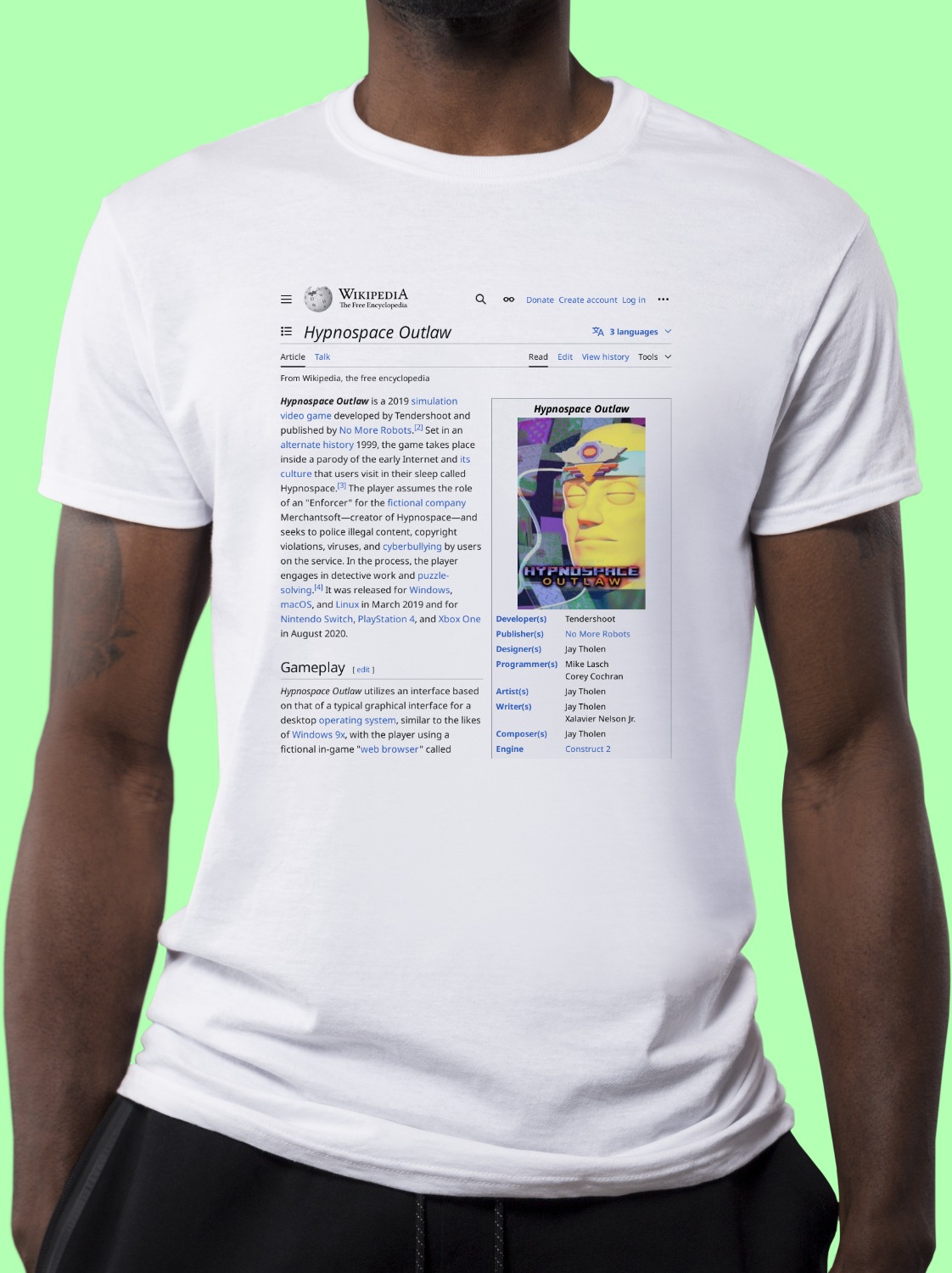 Hypnospace_Outlaw Wikipedia Shirt