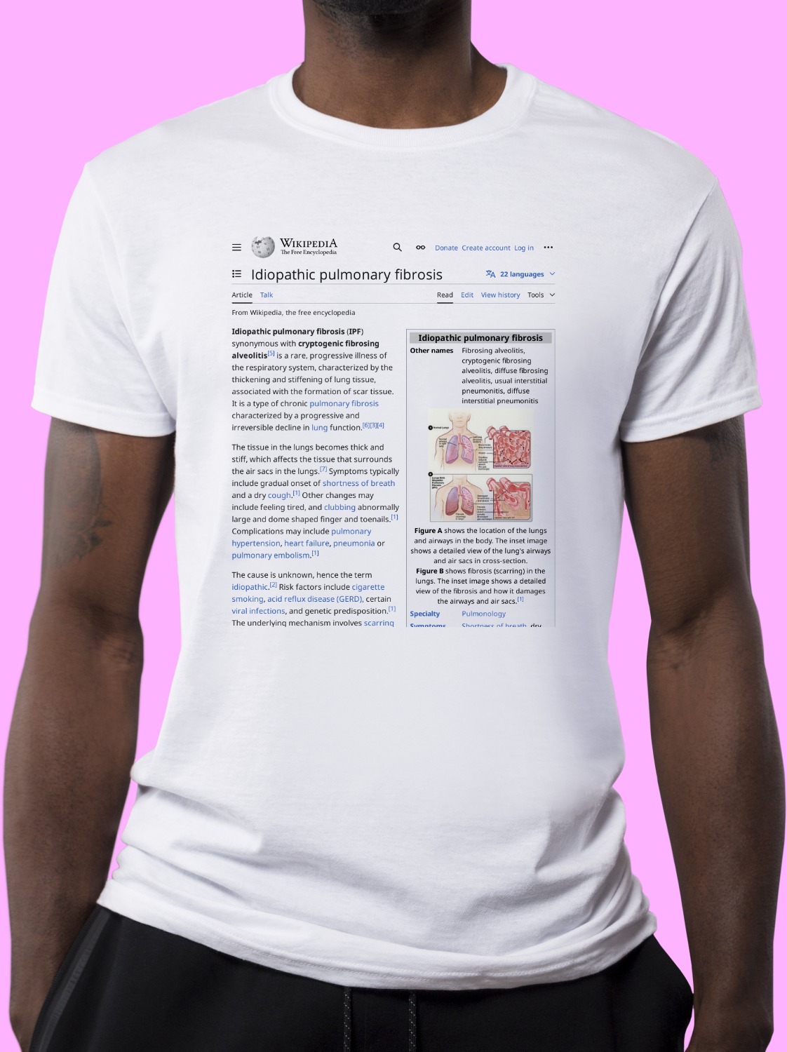 Idiopathic_pulmonary_fibrosis Wikipedia Shirt
