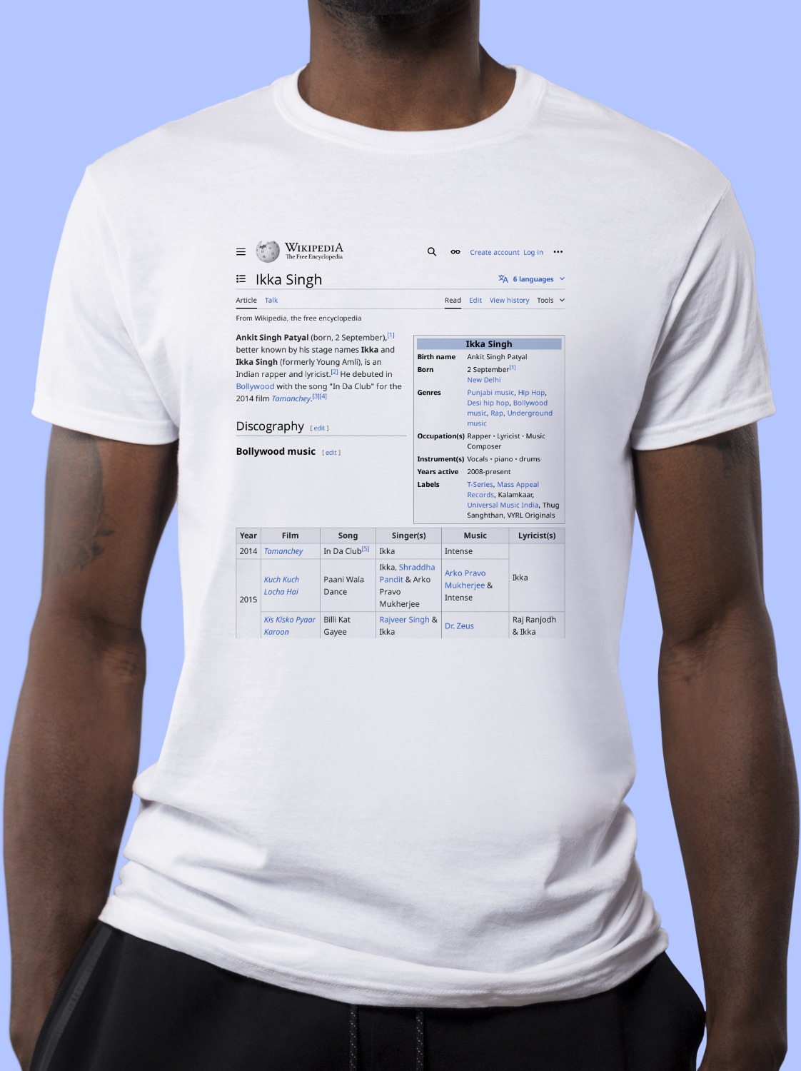 Ikka_Singh Wikipedia Shirt