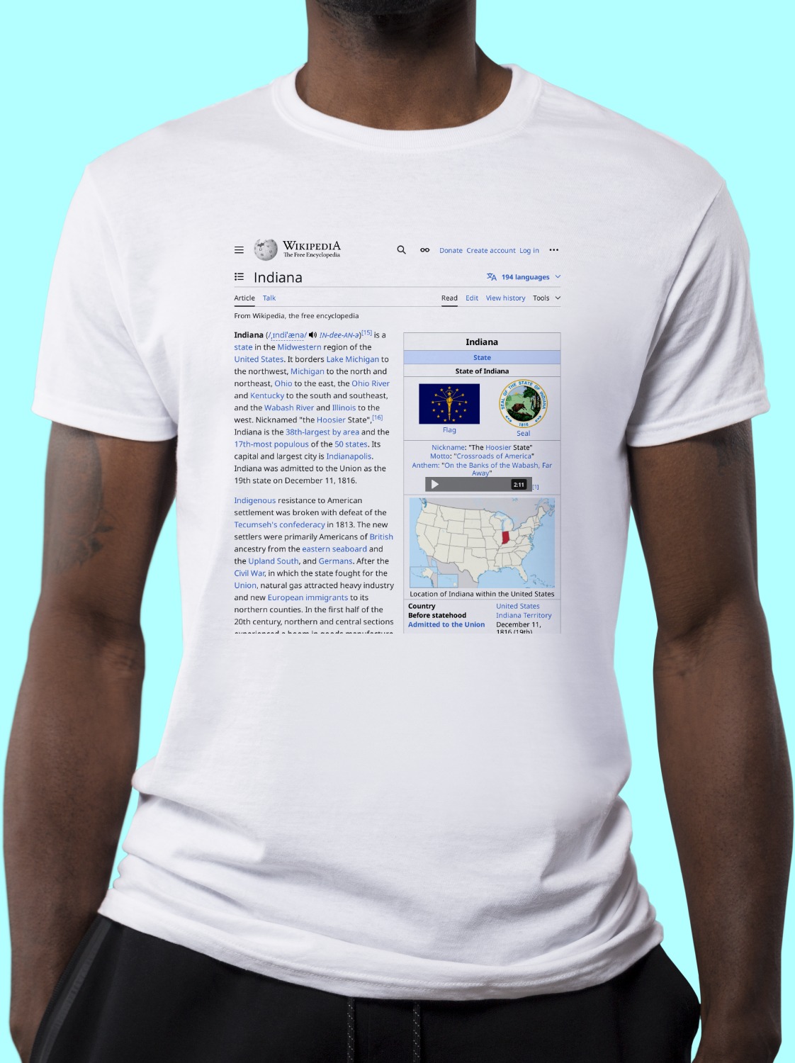 Indiana Wikipedia Shirt