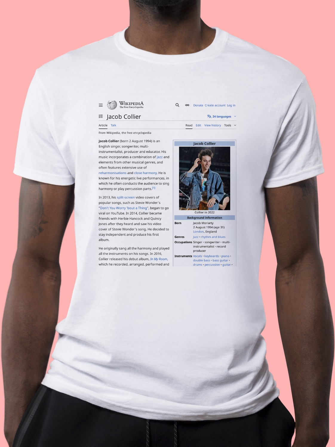 Jacob_Collier Wikipedia Shirt