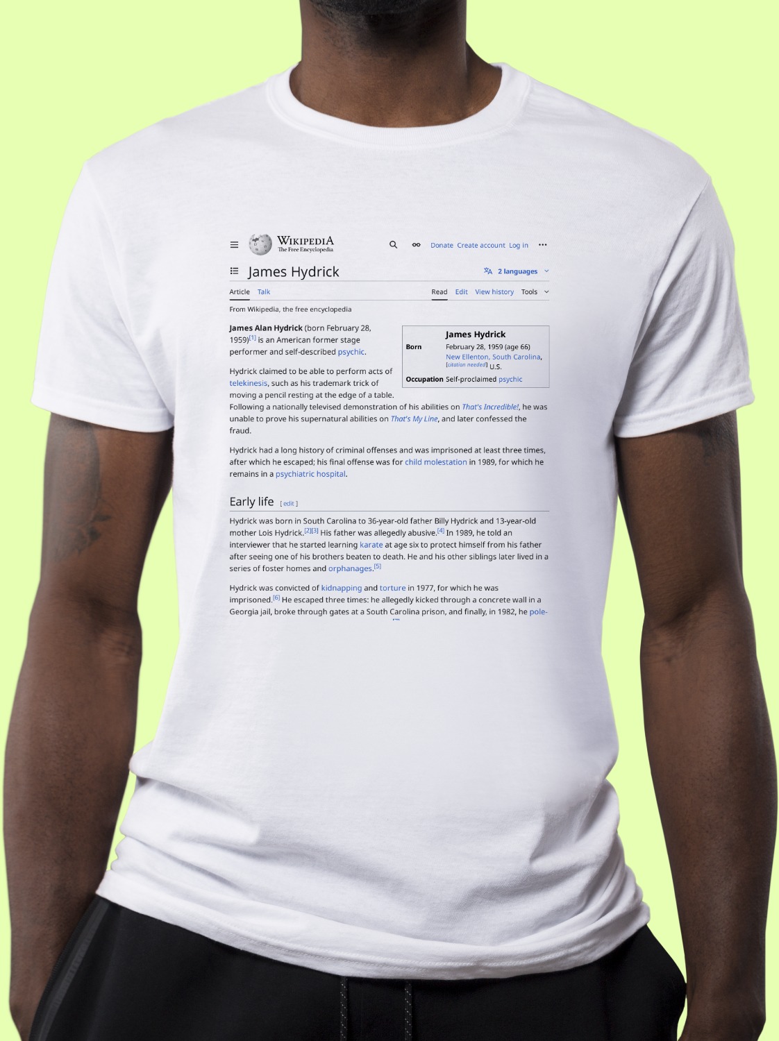 James_Hydrick Wikipedia Shirt