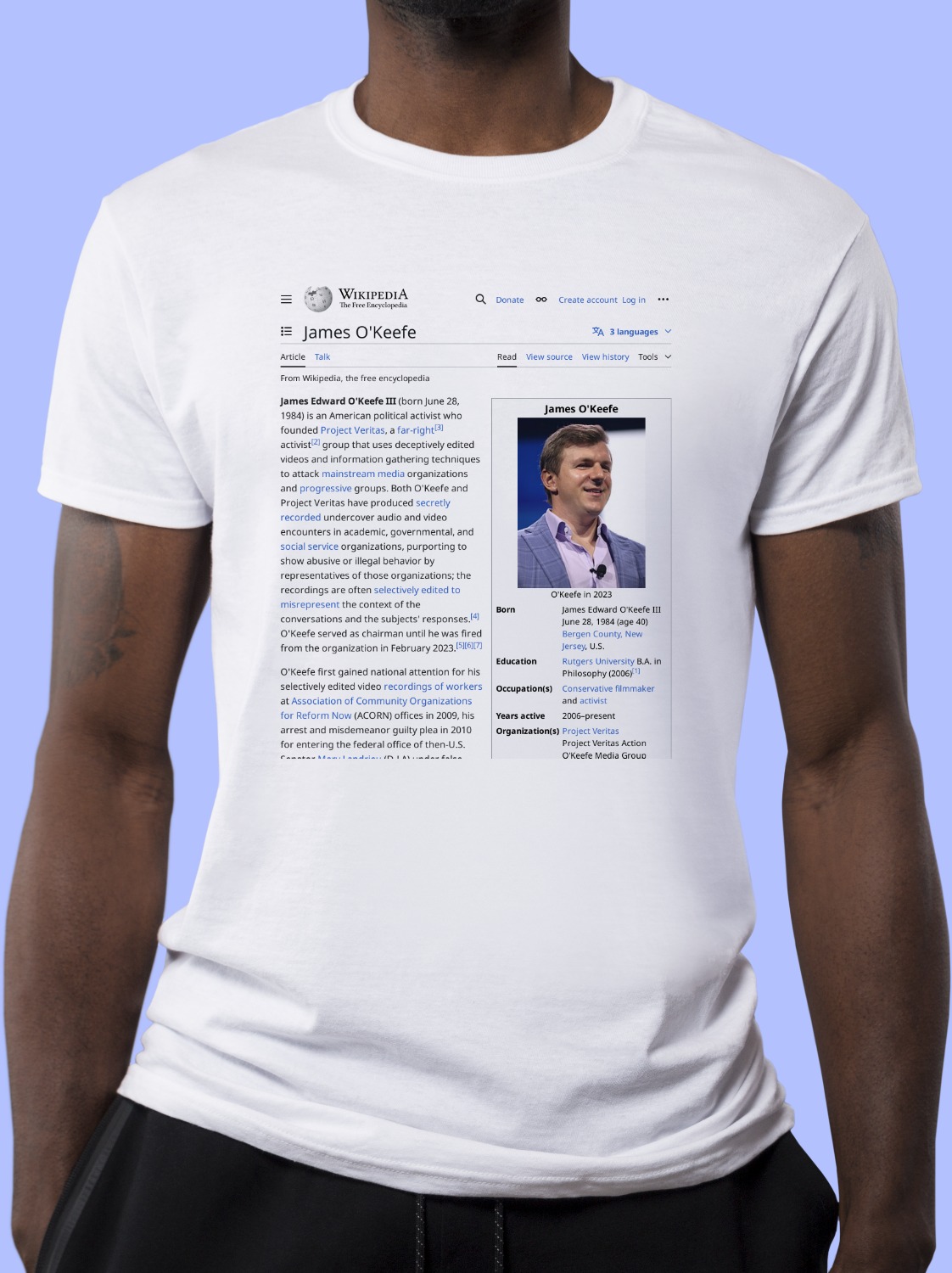 James_O'Keefe Wikipedia Shirt