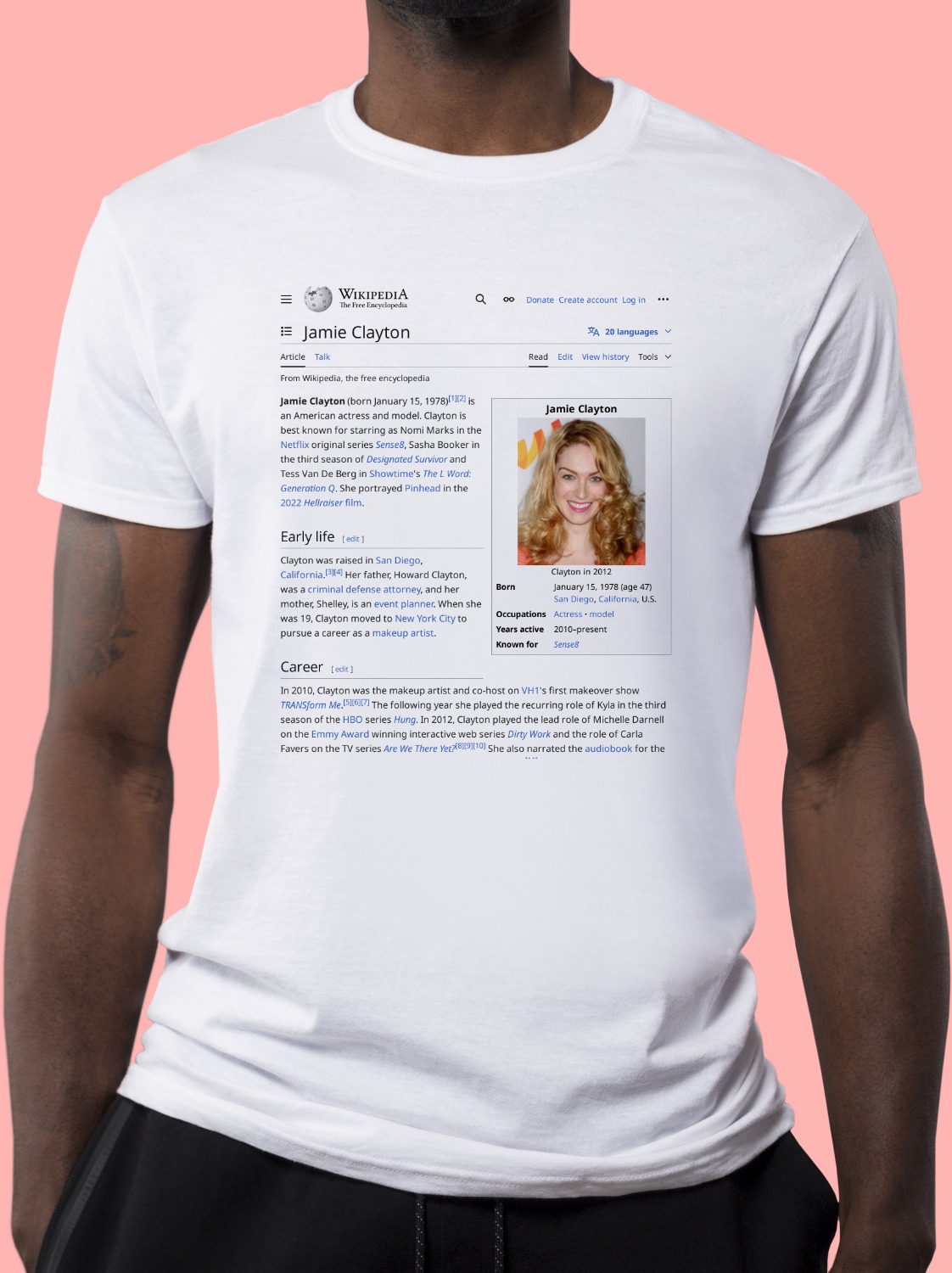 Jamie_Clayton Wikipedia Shirt
