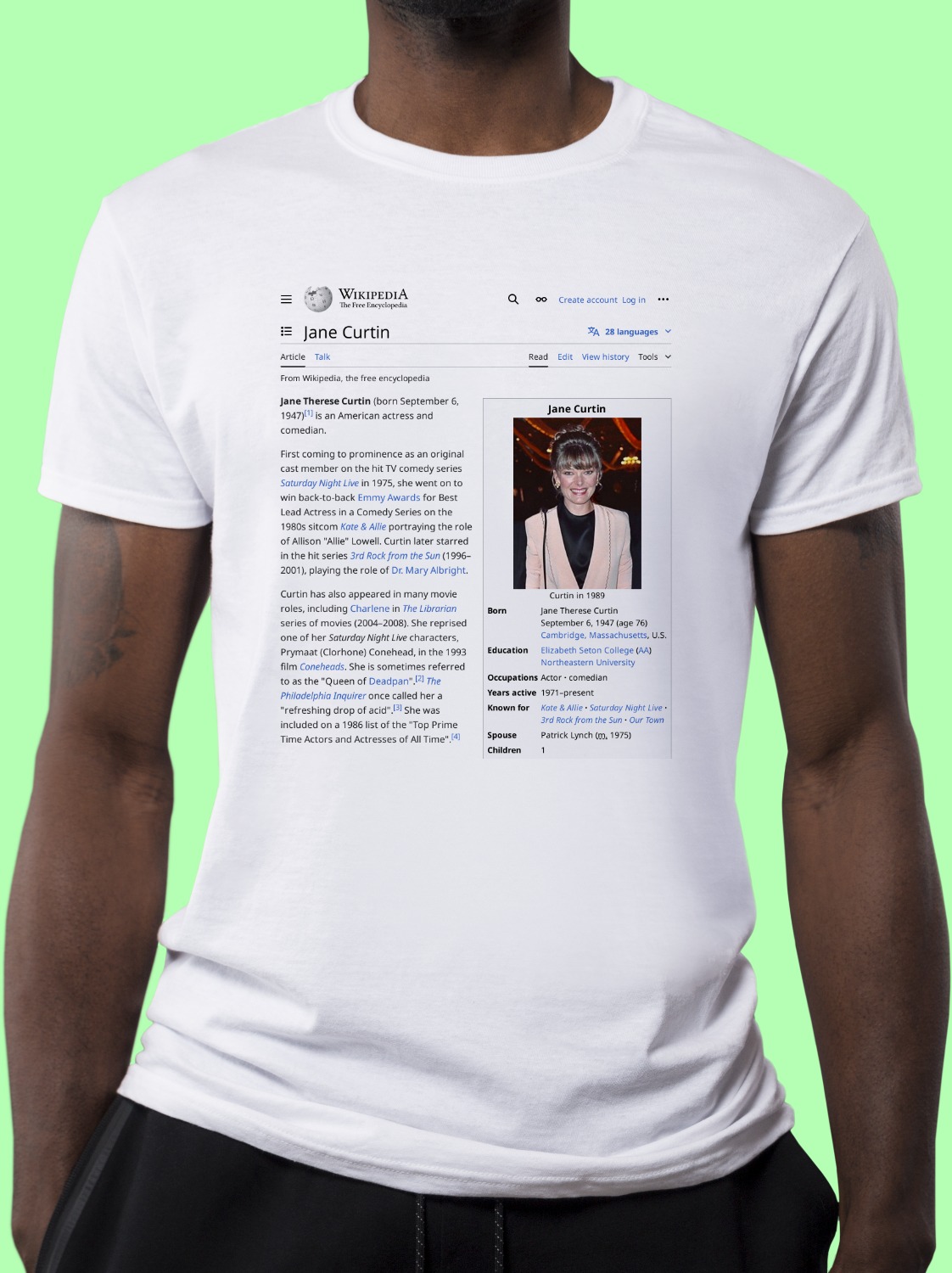 Jane_Curtin Wikipedia Shirt