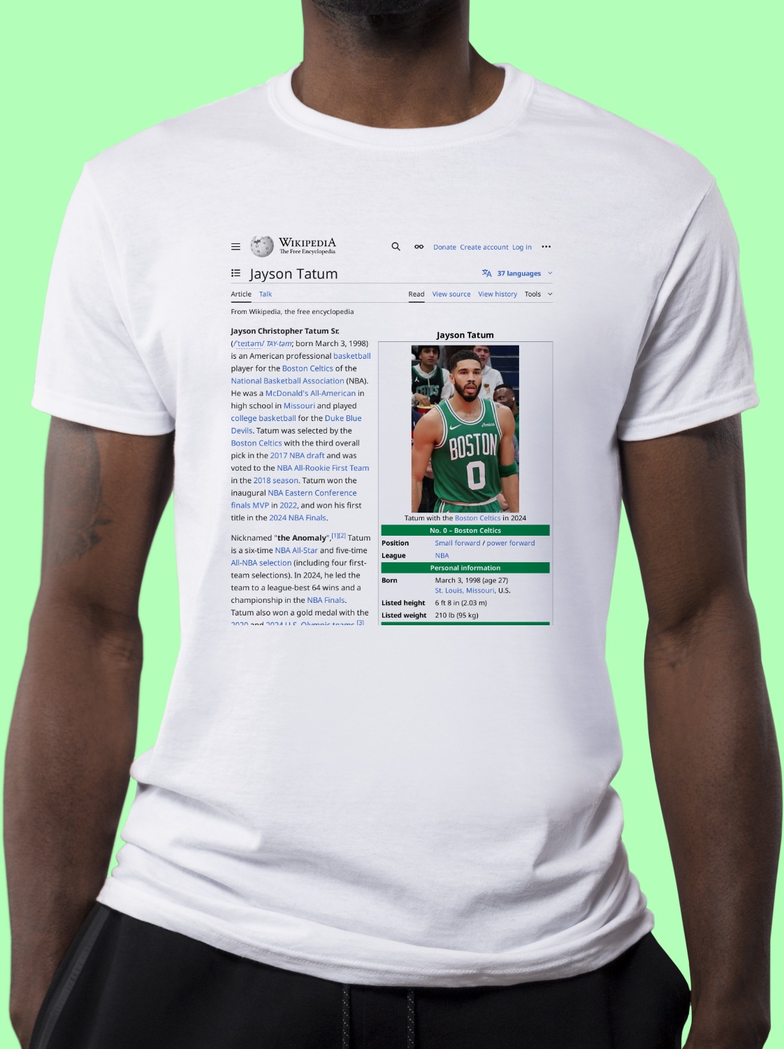 Jayson_Tatum Wikipedia Shirt