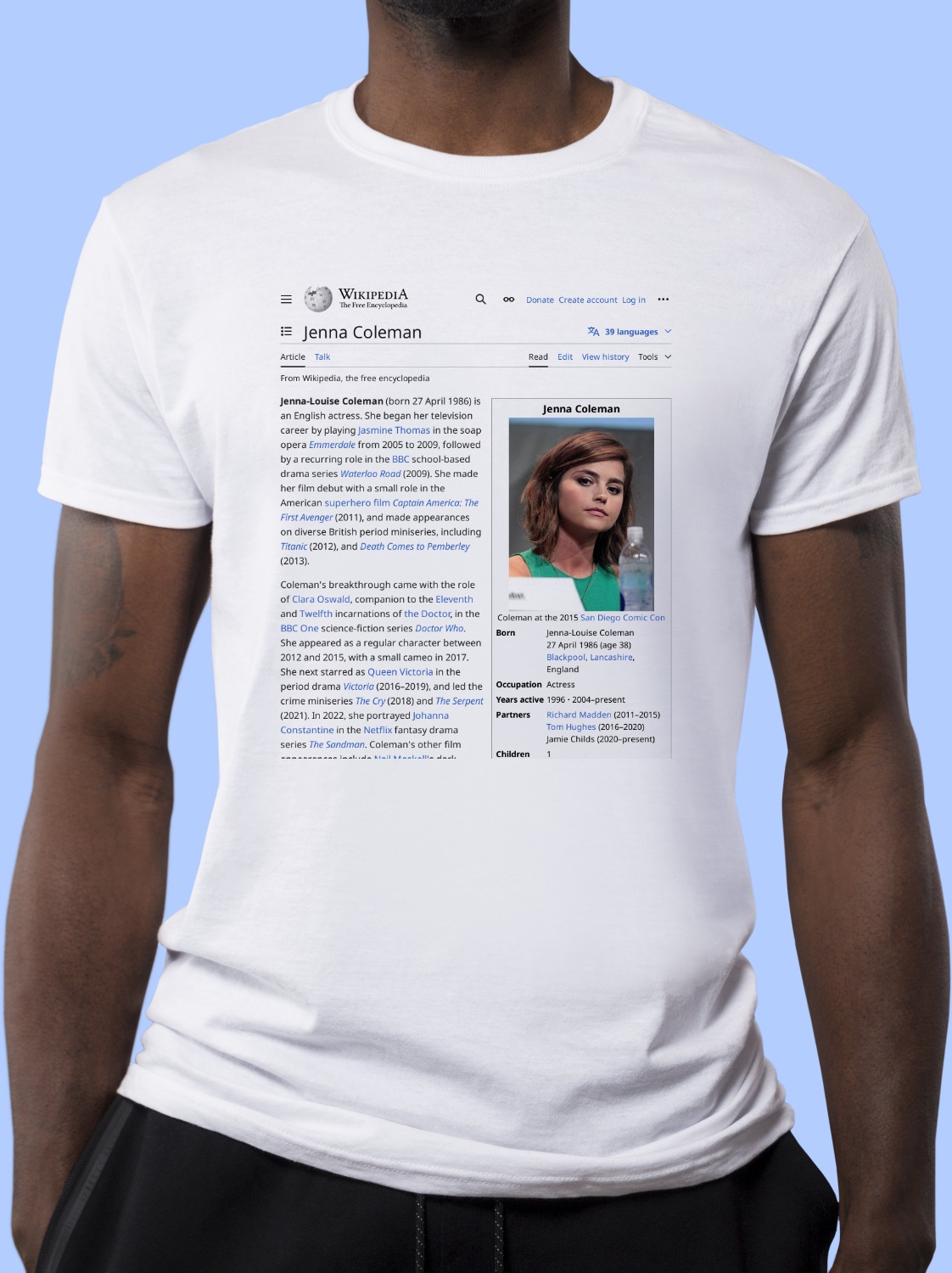 Jenna_Coleman Wikipedia Shirt
