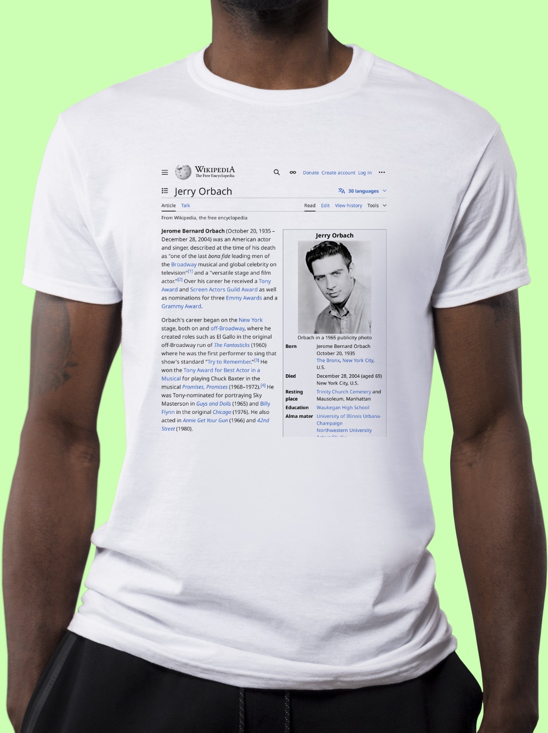 Jerry_Orbach Wikipedia Shirt