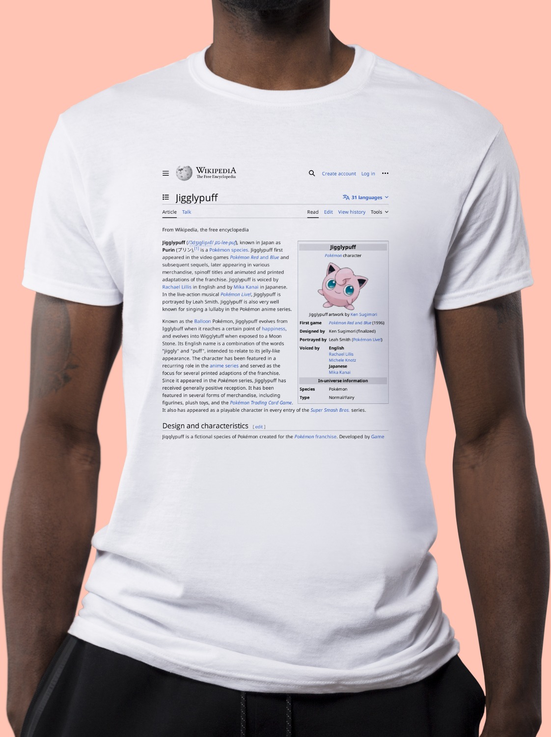 Jigglypuff Wikipedia Shirt
