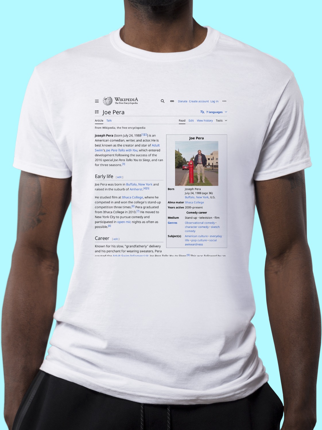 Joe_Pera Wikipedia Shirt